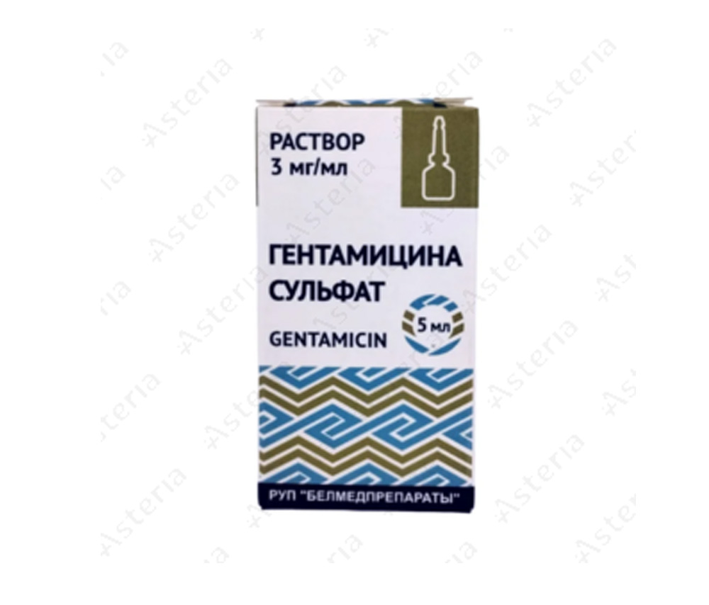Գենտամիցին սուլֆատ աչքի կաթիլ 3մգ/մլ 5մլ