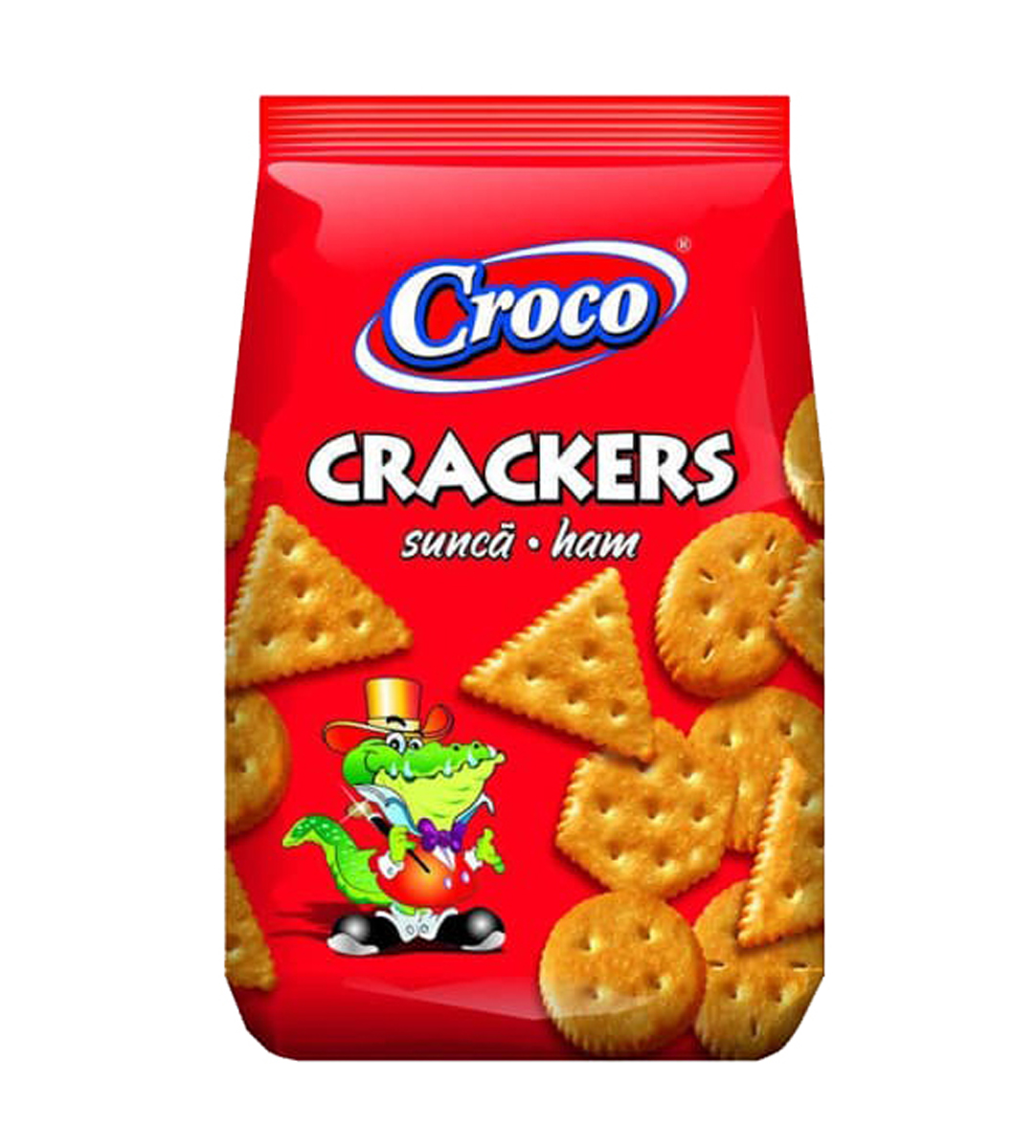 Crackers with ham flavor "Croco" 100g
