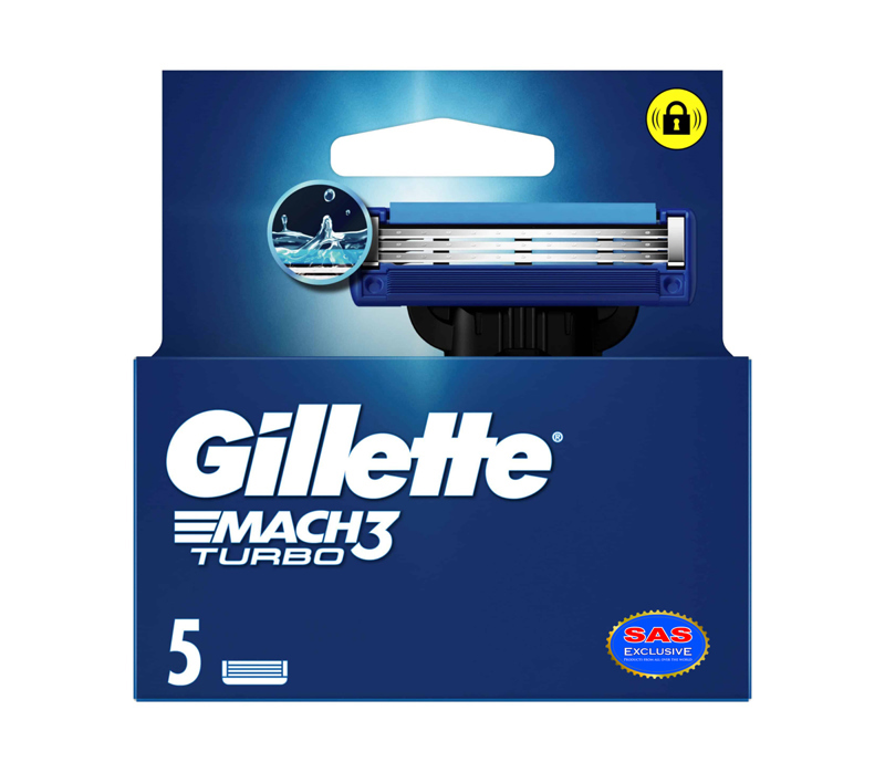 Кассеты для бритвенного станка "Gillette Mach 3 Turbo" 5 шт
