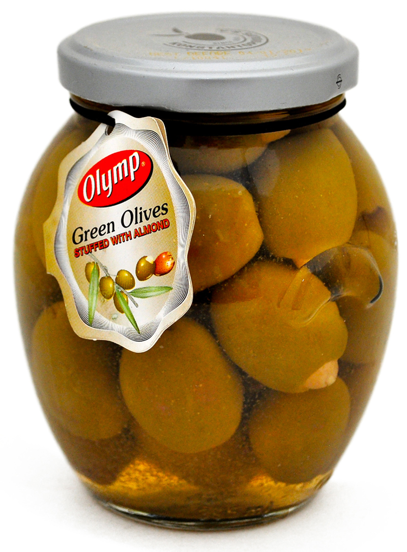 Оливки зеленые с миндалем "Olymp" 320г