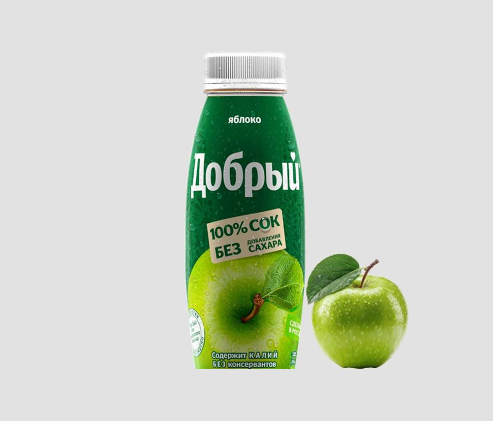 Բնական հյութ «Добрый» (խնձոր) 0.3լ