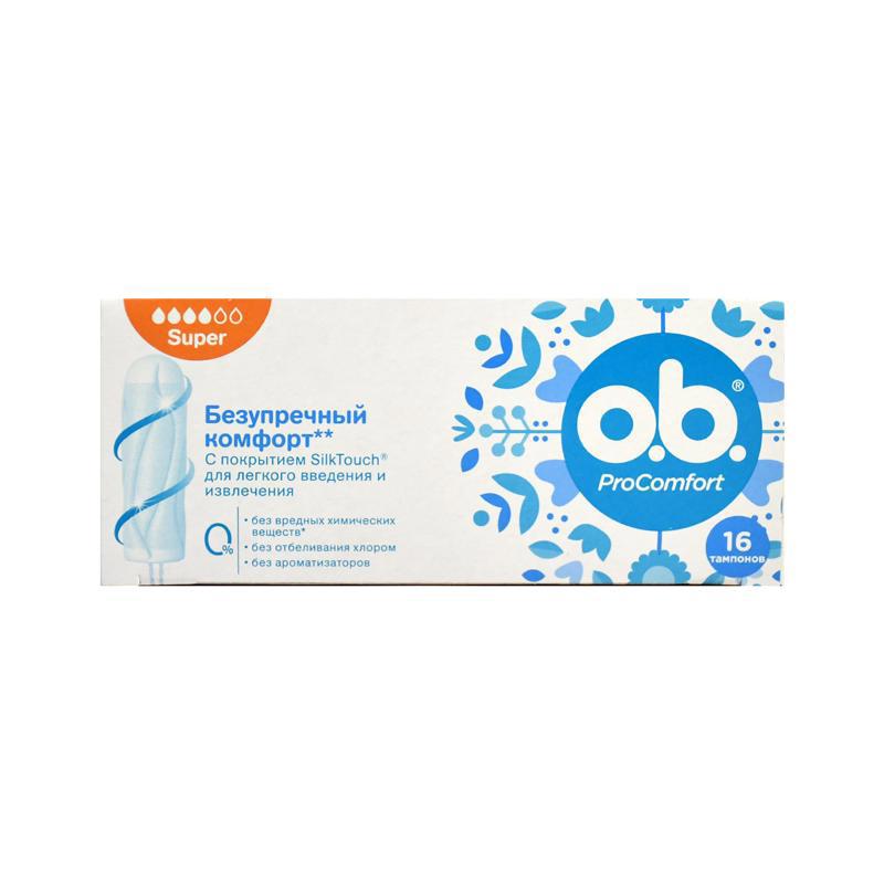 Tampons "o.b." Pro comfort, super 16pcs