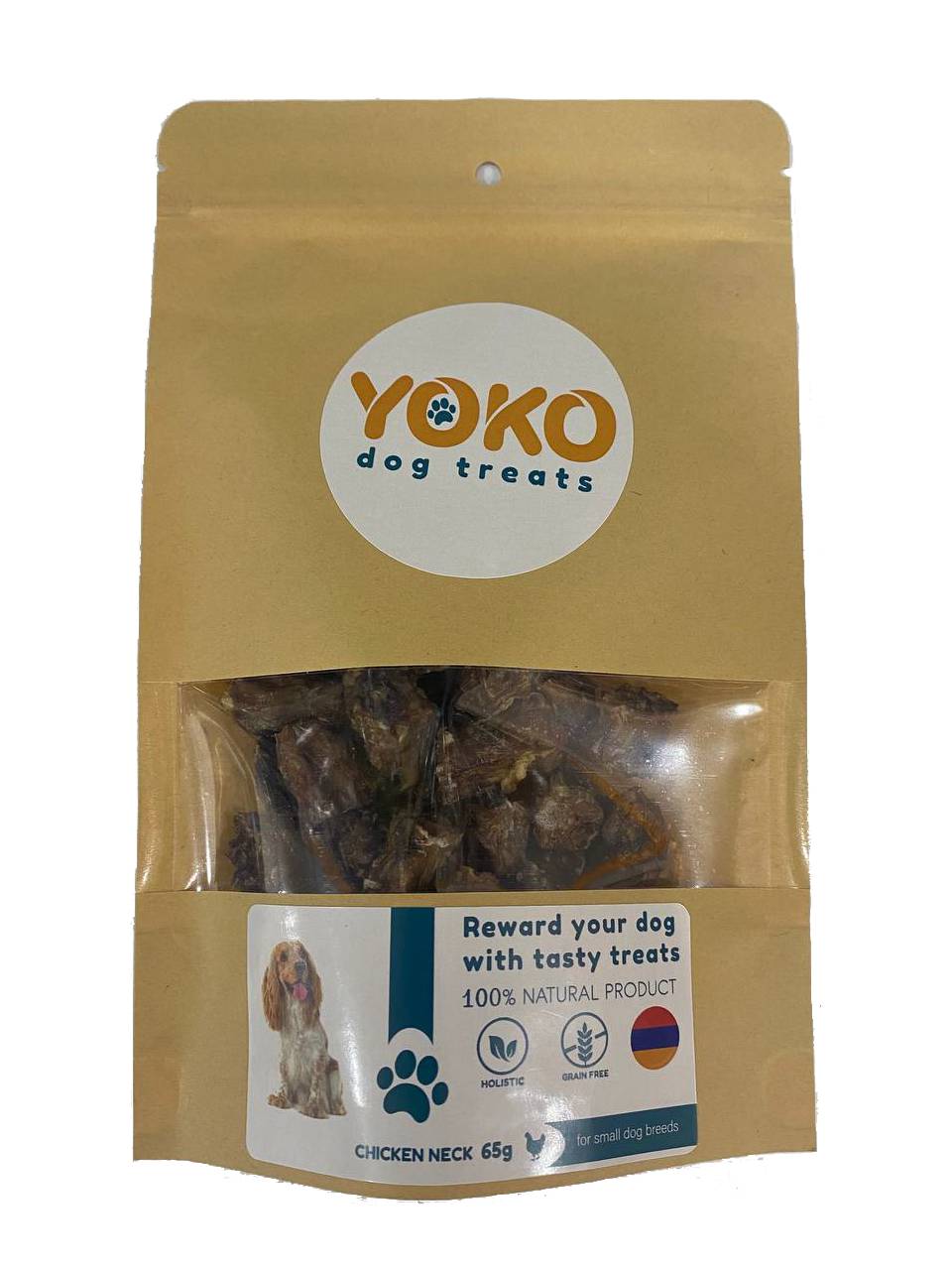 Yoko Treat հավի վզիկները փոքր ցեղատեսակի շների համար, 65 գ