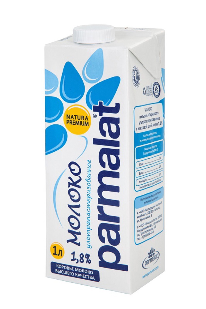Milk "Parmalat Natura Premium" 1l, richness: 1.8% 