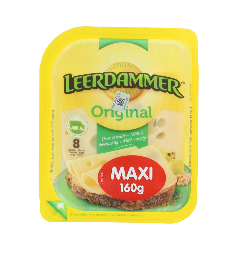 Sliced cheese "Leerdammer Original Maxi" 160g