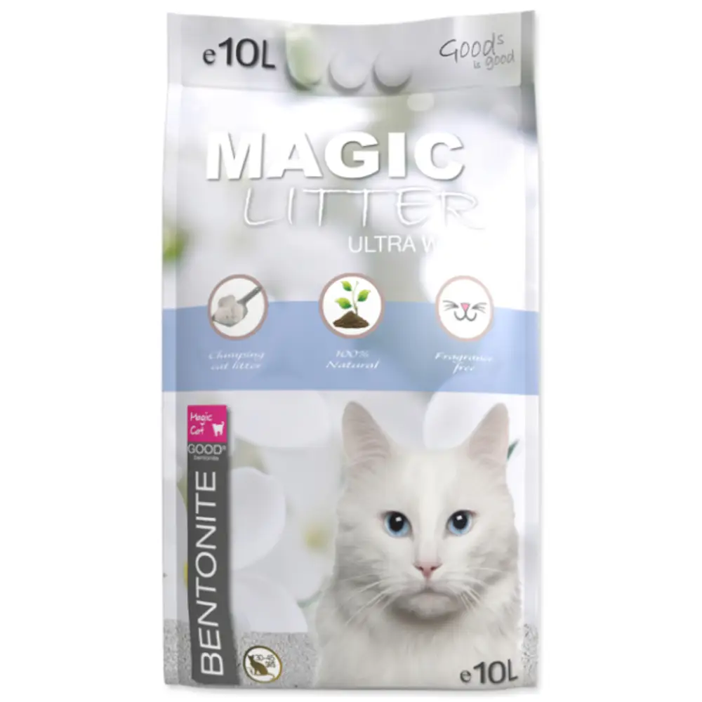 Բենտոնիտե սպիտակ լցանյութ / Magic litter bentonite ultra white 10L