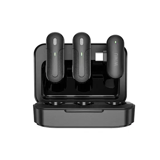 Խոսափողի հավաքածու Wiwu Wi-WM002 Type-C Wireless Mini Microphone BK