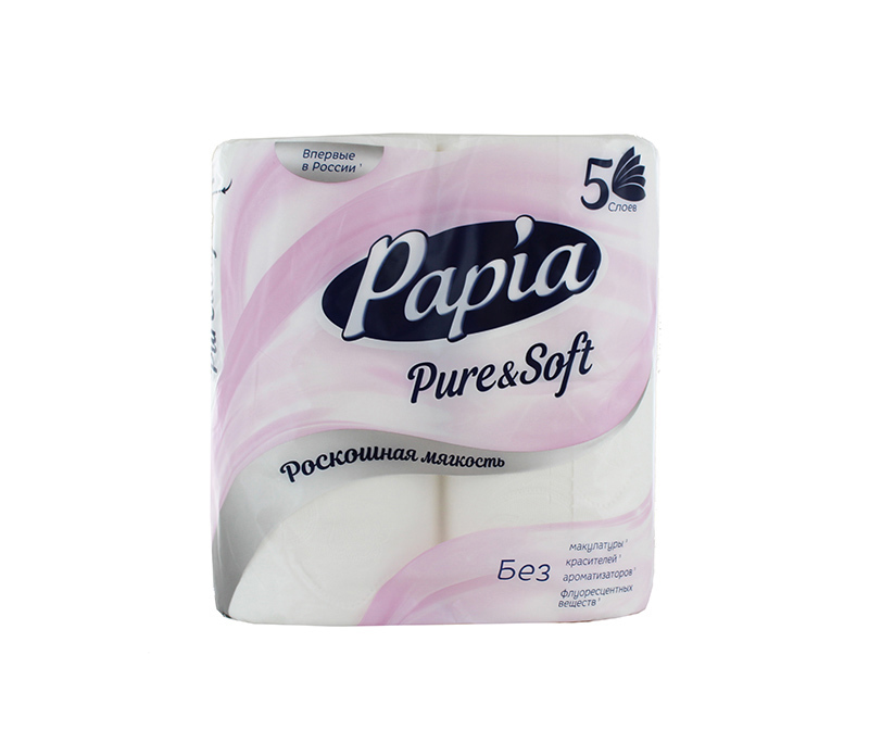 Toilet paper "Papia Pure & Soft" 4pcs.