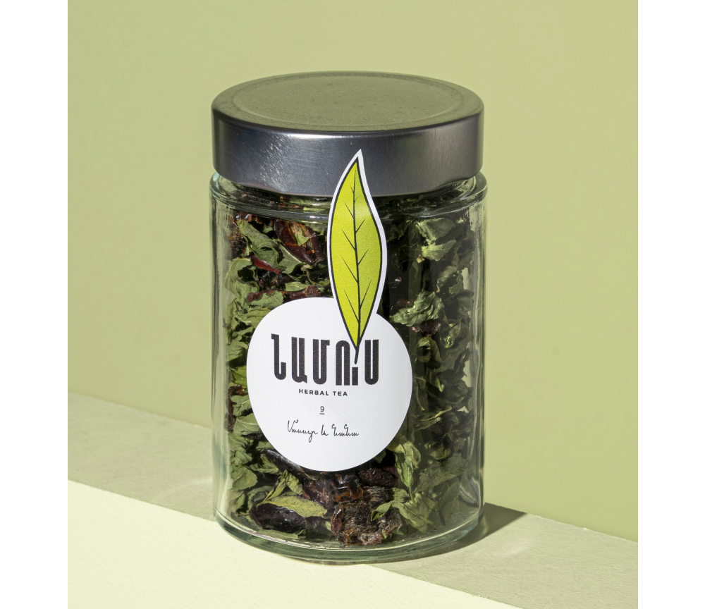 N9 rosehip & mint tea (glass jar)