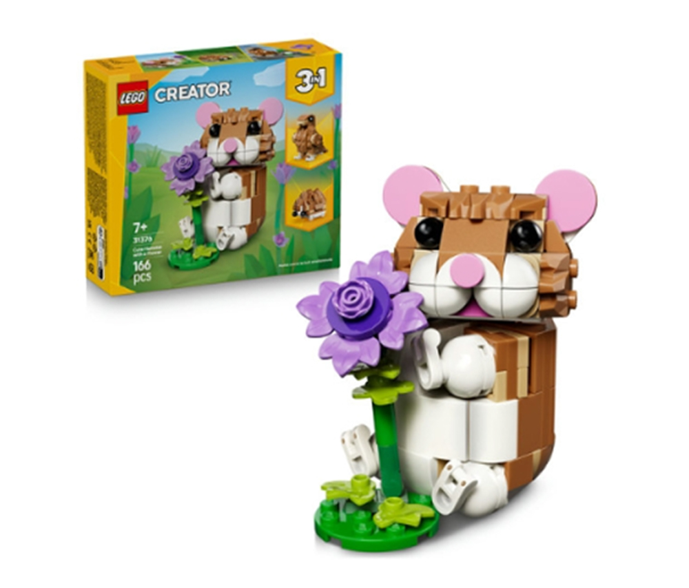 Constructor Cute Hamster With a Flower