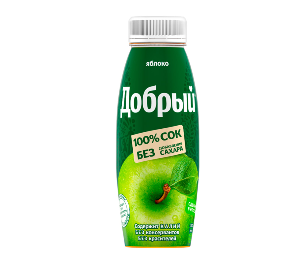 Բնական հյութ «Добрый» (խնձոր) 0.33լ