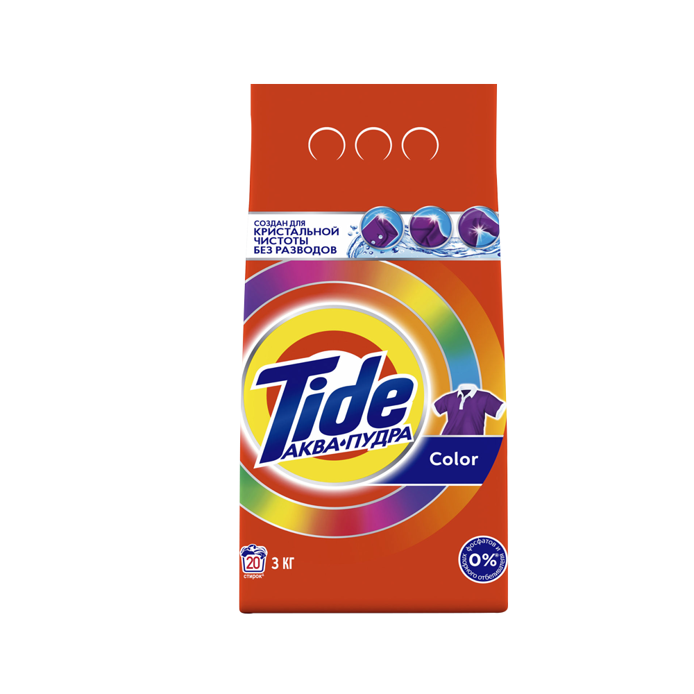 Washing powder "Tide" aqua, colored 3kg