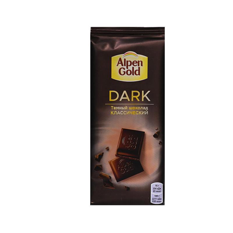 Chocolate bar "Alpen Gold" dark chocolate 80g