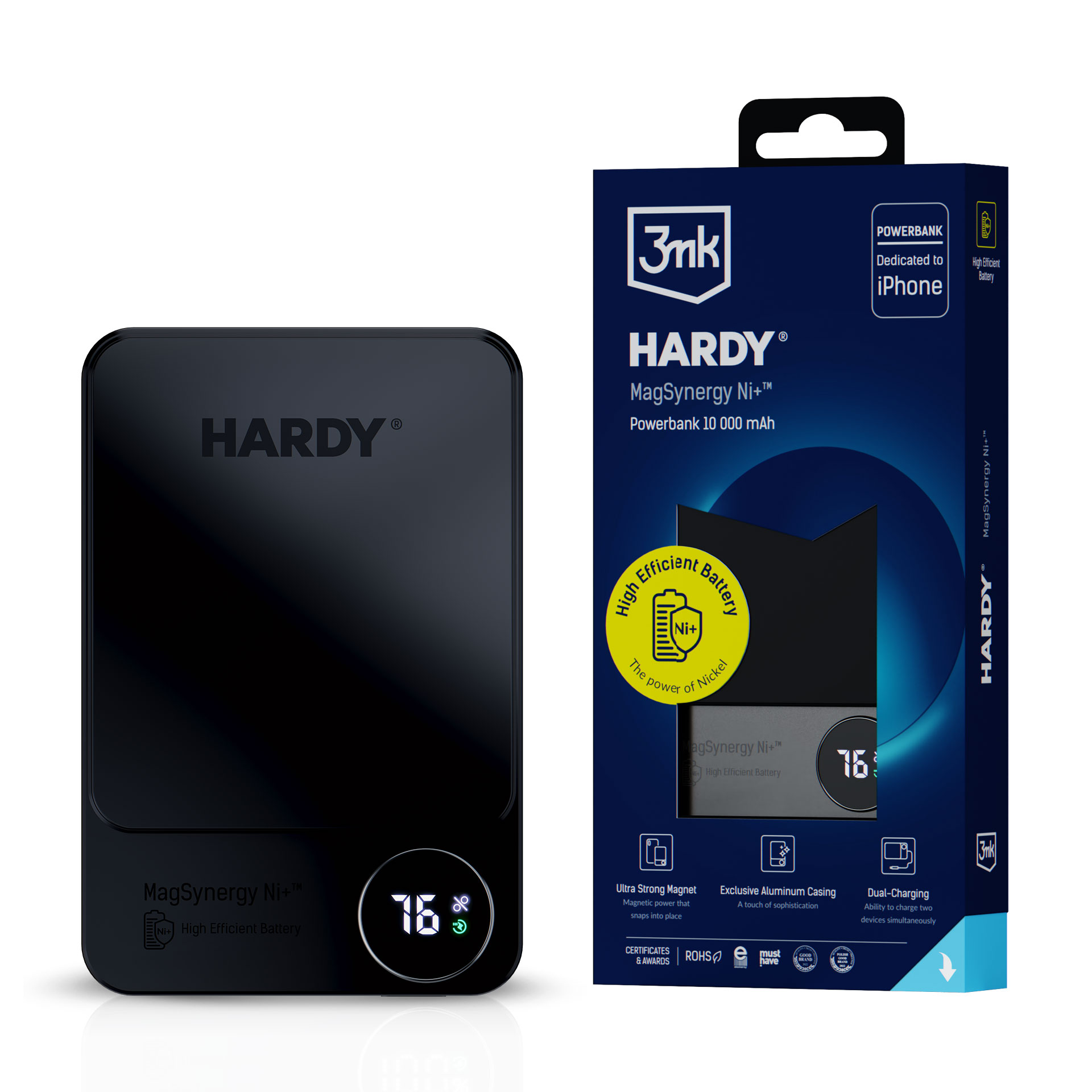Батарея Power Bank 3mk Hardy MagSynergy Ni+10.000mAh - 1398