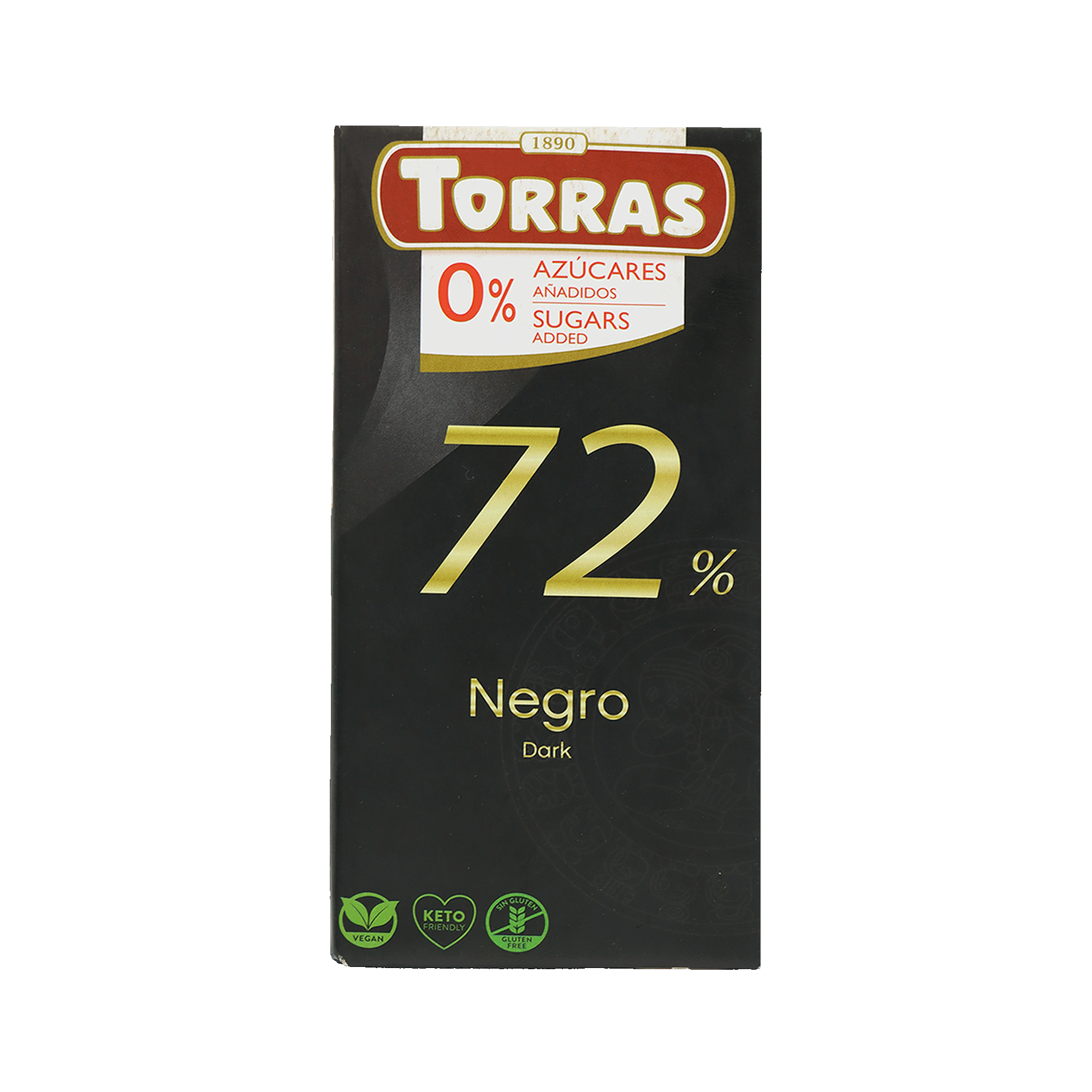 Плитка Torras тем.шоколад 72% б/г/с 75г