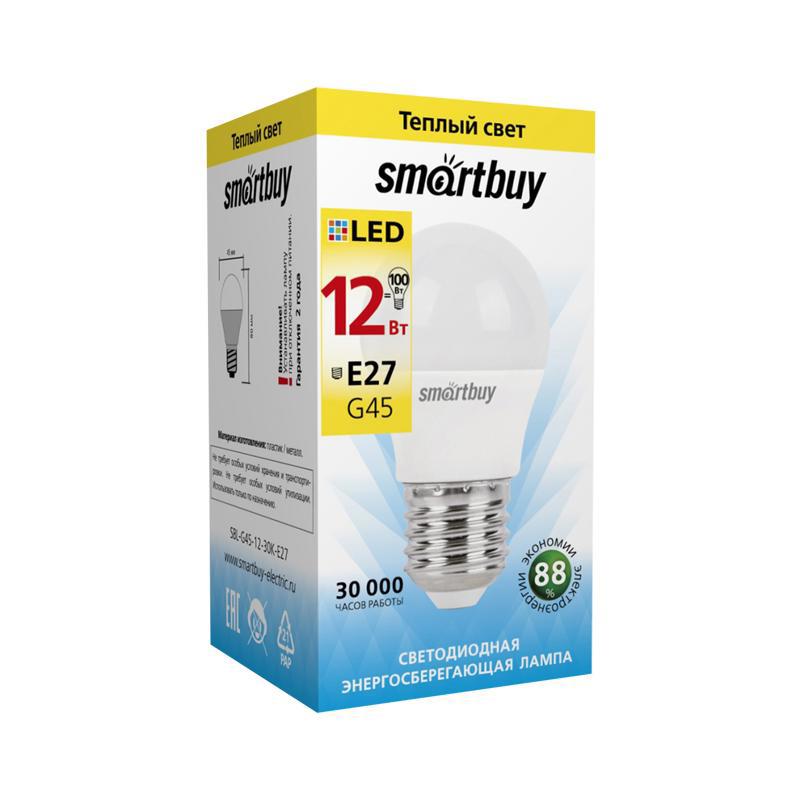 Bulb "Smartbuy" LED 12W G45 Е27 3000K warm light