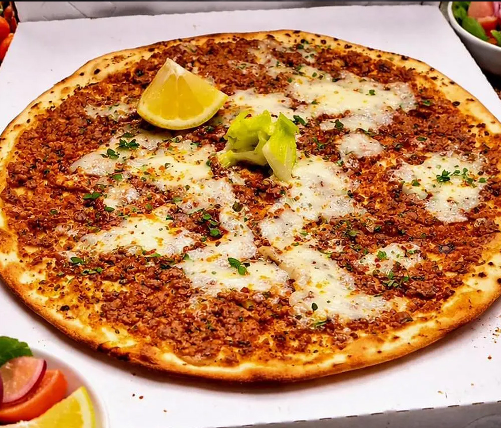 City lahmajo with cheese