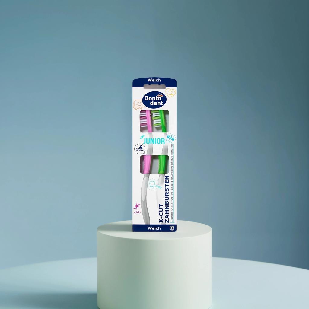 DONTODENT JUNIOR TOOTHBRUSH X-CUT SOFT, 2 PCS