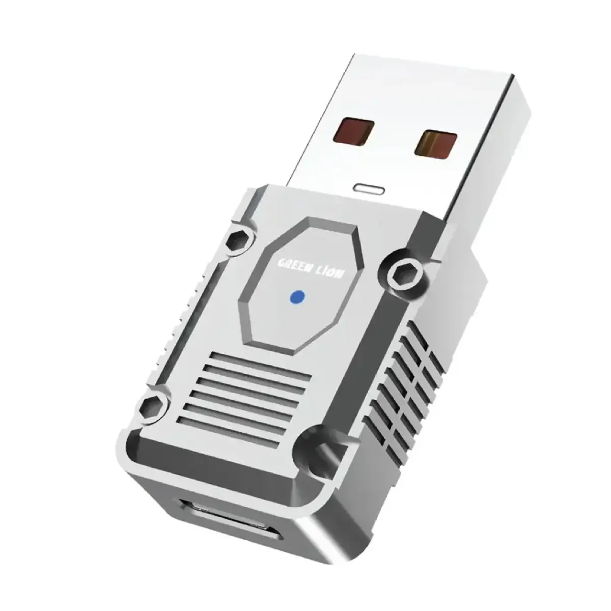 Փոխադրիչ Green Lion OTG USB-A to USB-C Gray GN2N1OTCTAGY